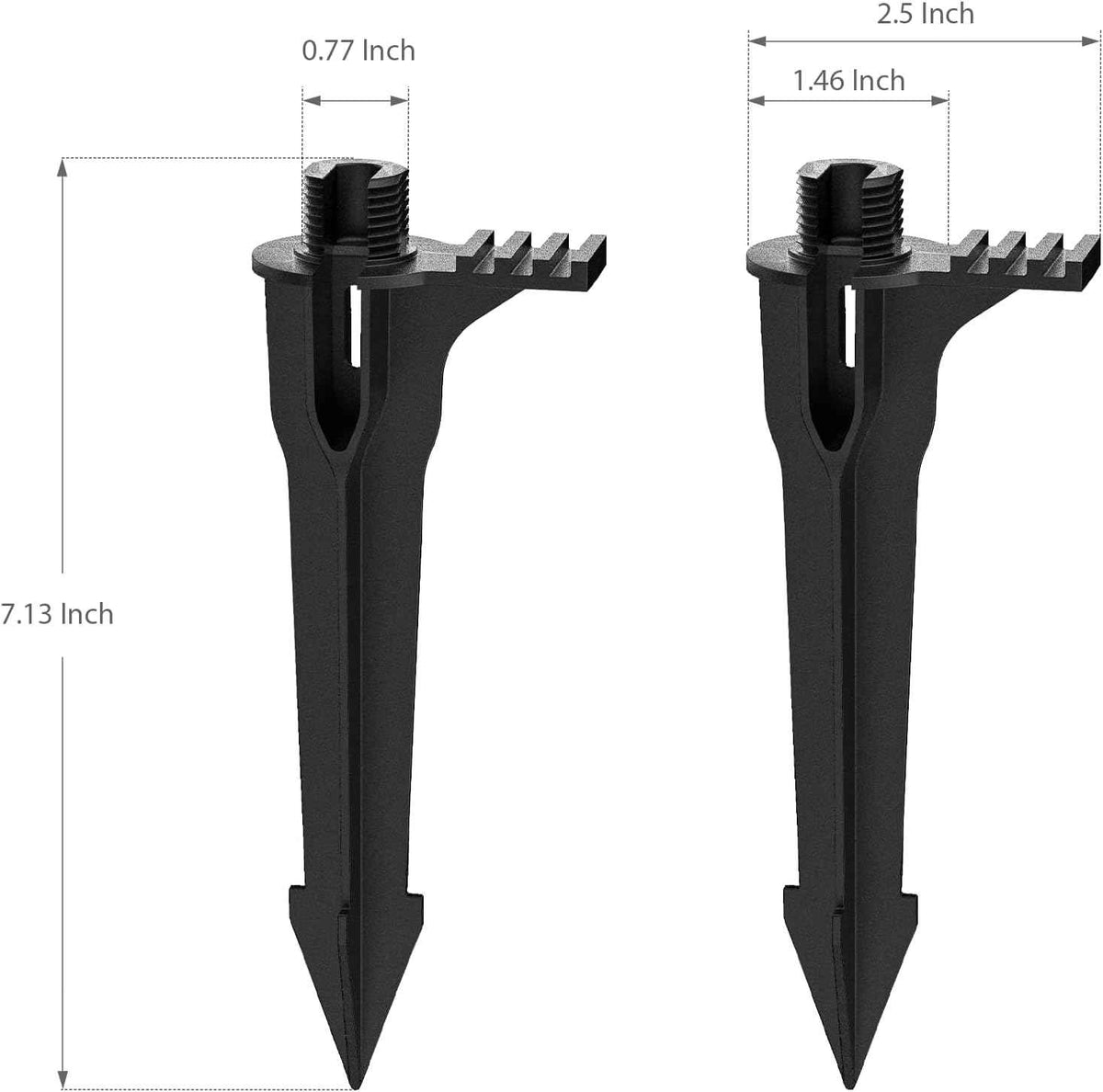 GOODSMANN Landscape Light Stakes 2PCS Path Lights Replacement Stakes 3/4-14NPSM Metal Spikes for Outdoor Lighting Low Voltage Landscape Lights Compatible with GOODSMANN Landscape Lighting