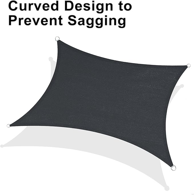 LOVE STORY Custom Size 5'x8' Graphite Grey Sun Shade Sail Rectangle UV Block - Image 6