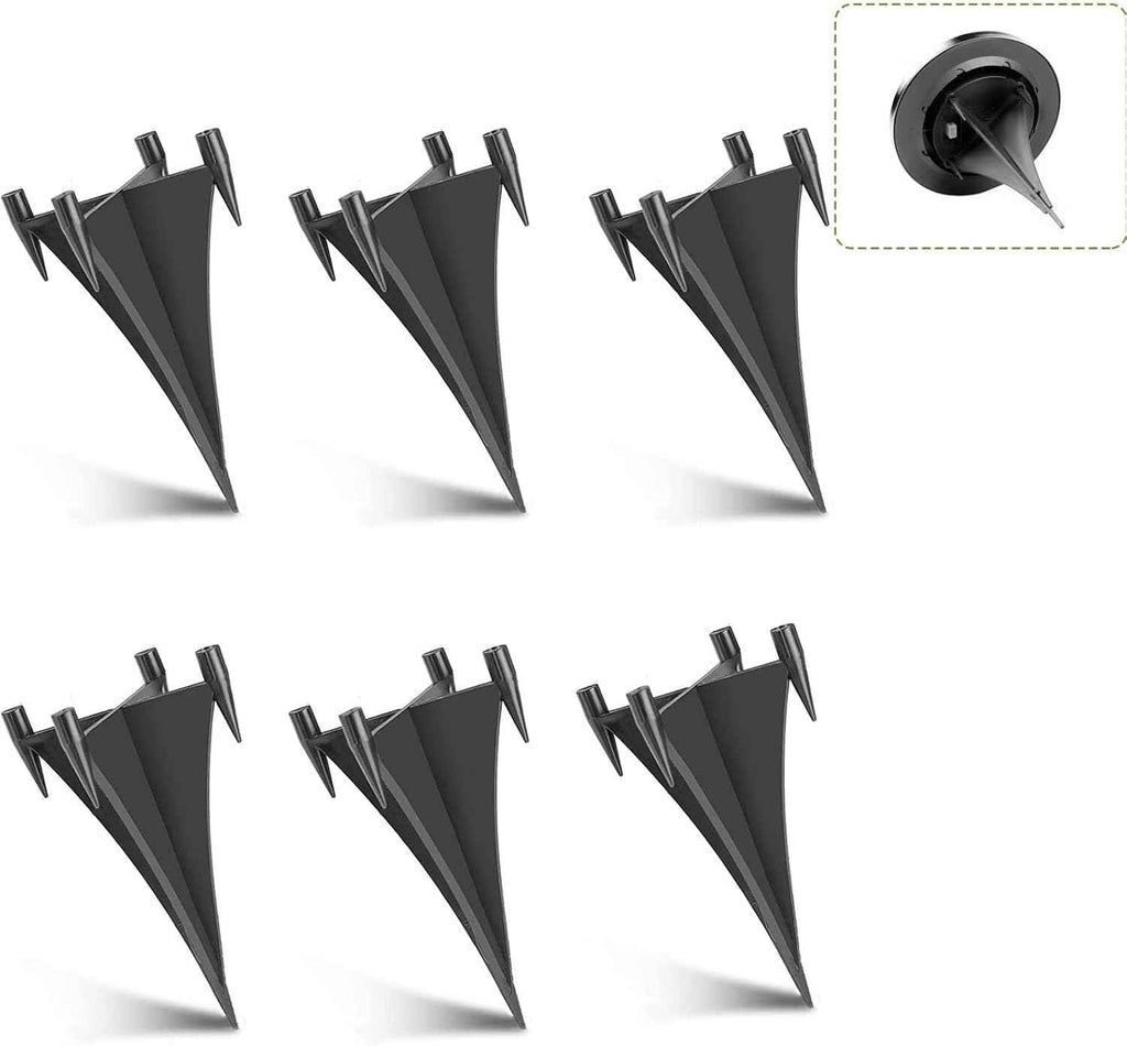Replacement Stakes for Solar Ground Light, 6 Set Reinforced Plastic Ground Spikes, Replacement Parts for Solar Pathway Disk Light and Garden Glass Ball Outdoor