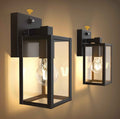 PARTPHONER Dusk to Dawn Outdoor Light Fixtures, 2-Pack Sensor Porch Lights, Waterproof Exterior Wall Sconce Lighting Lamp, Waterproof Wall Lantern for House, Doorway, Garage (Black)