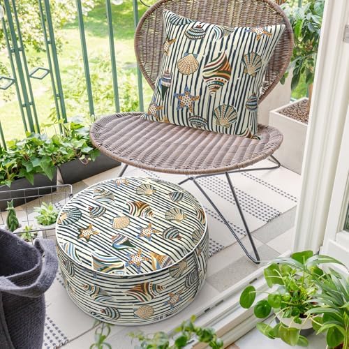 DYTXIII Inflatable Ottoman Stool D21 xH9 for Outdoor/Indoor Use, Water
