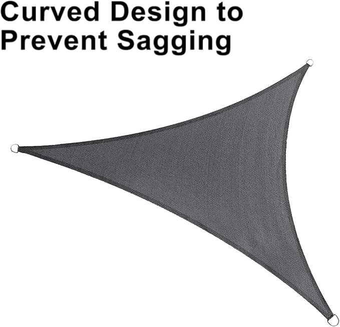 LOVE STORY Custom Size 14'x16'x16' Dark Grey Sun Shade Sail Triangle Sunshade - Image 6