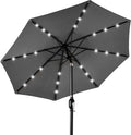 Best Choice Products 10ft Solar Polyester LED Lighted Patio Umbrella w/Tilt by BestChoiceProducts