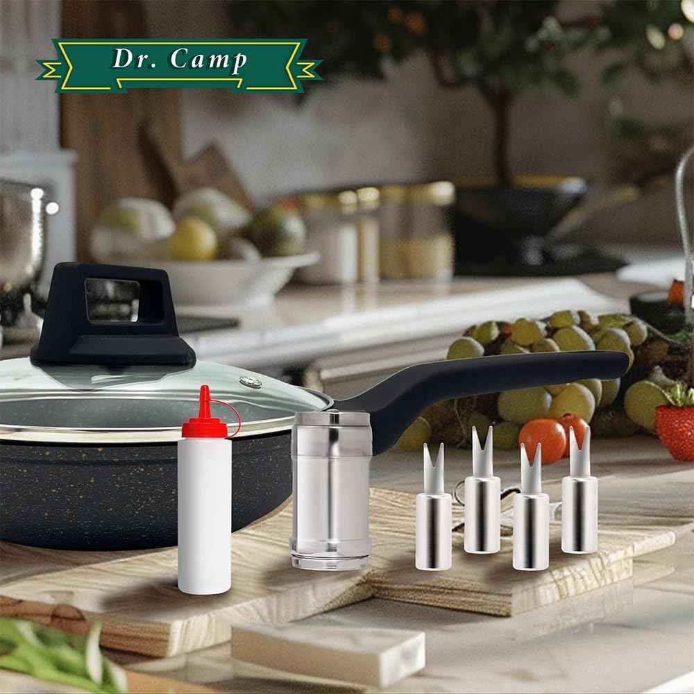 Dr. Camp Grill Accessories Set BBQ Grill Tools Set Heavy Duty Stainless Steel Grilling Tools Kit Complete Barbecue Tool Set for Outdoor Grill