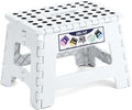 Delxo 9 Inch Folding Step Stool, Portable Collapsible Step Stool by Delxo