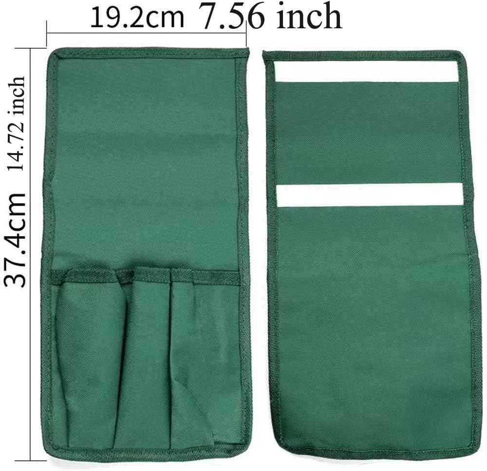 2 Pack Garden Kneeler Tool Bag Gardening Kneeler Seat Side Pouch Hanging Storage Pocket Organizer for Garden Kneeler and Seat Garden Bench Garden Stool Gardening Shears Spades Plant Labels