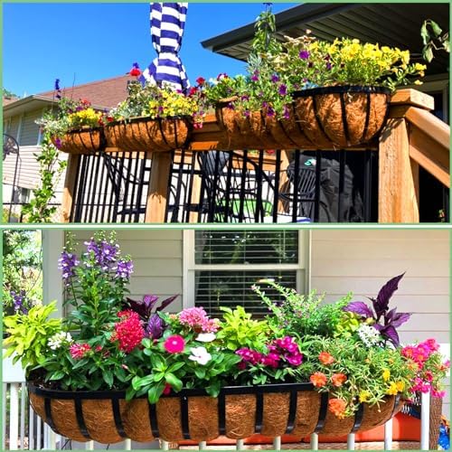 LCHUANG Coco Liners for Planters - 2 Pack 24 Inch Trough Coconut