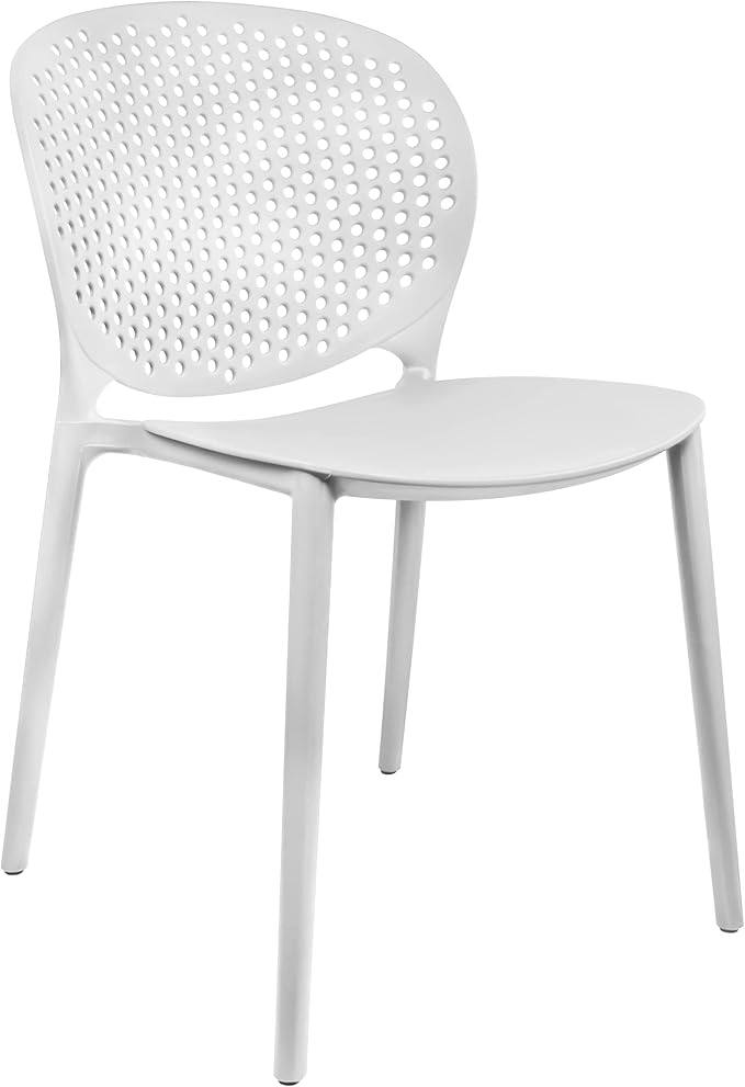2xhome Set of 2 Patio Dining Chairs | Modern Stackable Outdoor Pool Side Chair - Image 8