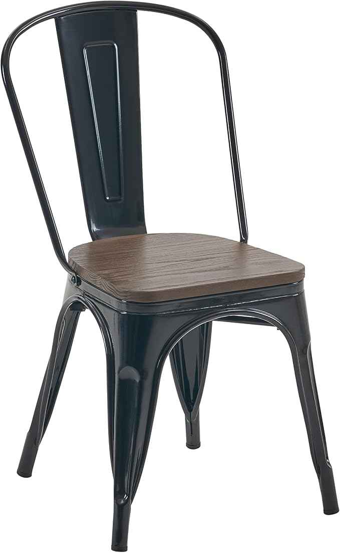 Nazhura Metal Dining Chair Farmhouse Tolix Style