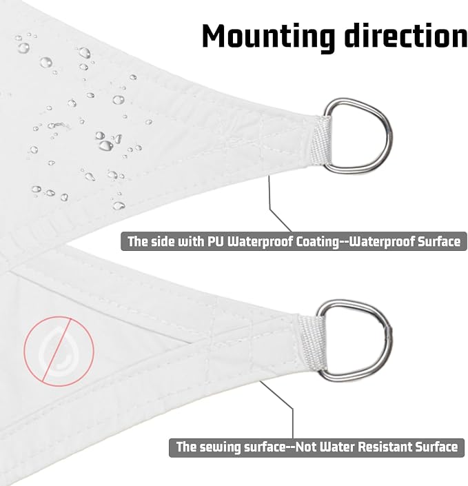 LOVE STORY Rectangle 5'x7' Waterproof Sun Shade Sail Canopy UV Block - Image 3