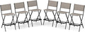 COSTWAY Outdoor Patio Bar Chair Set of 6, Folding Bar Height Stool by COSTWAY