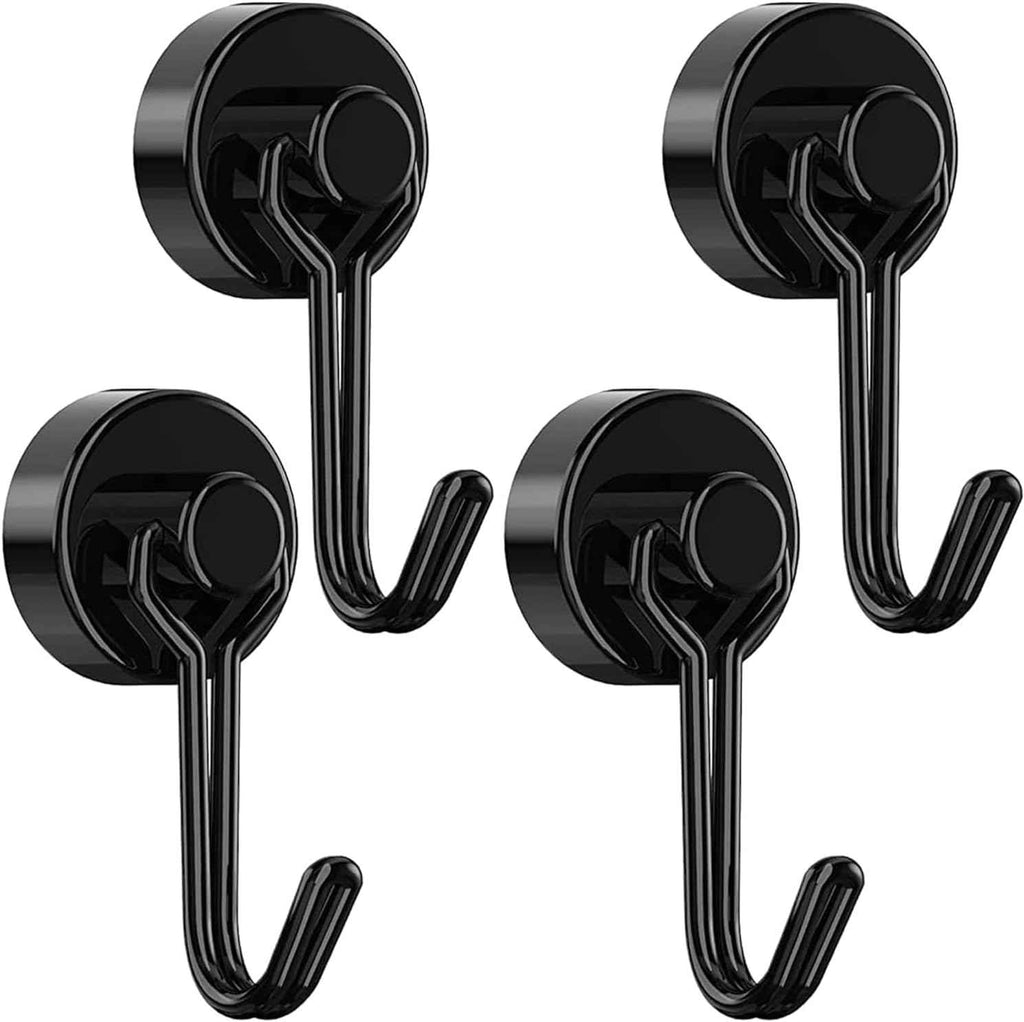 Tohoer Magnetic Hooks, Neodymium Magnets Hook Heavy Duty 30LBS Rust Proof | for Refrigerator, Oven, Grill, BBQ, Key, Tools Holder, Utensil, Kitchen, Outdoor, Magnet for Hanging Wreaths