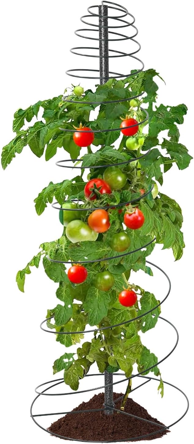 Spiral Trellis for Climbing Plants Outdoor, 45 Inch Tall Heavy Duty Metal by EUIJOIP
