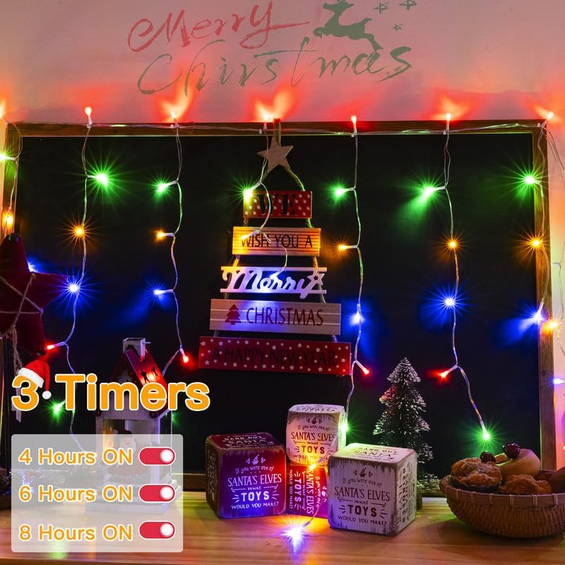 Ollny Icicle Lights for Outside 504LED 41FT, Multicolor Christmas Light with Remote 8Modes Timers Waterproof, Plug in Connectable Hanging Lights for Outdoor Indoor House Roof Holiday