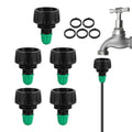 5Pcs 3/4" to 1/4" Drip Irrigation Tubing Connectors for Garden Hose | Lock Barbed Design, 3/4 Us Standard GHT Thread, High Quality, Durable Construction, Easy Installation, Versatile Use