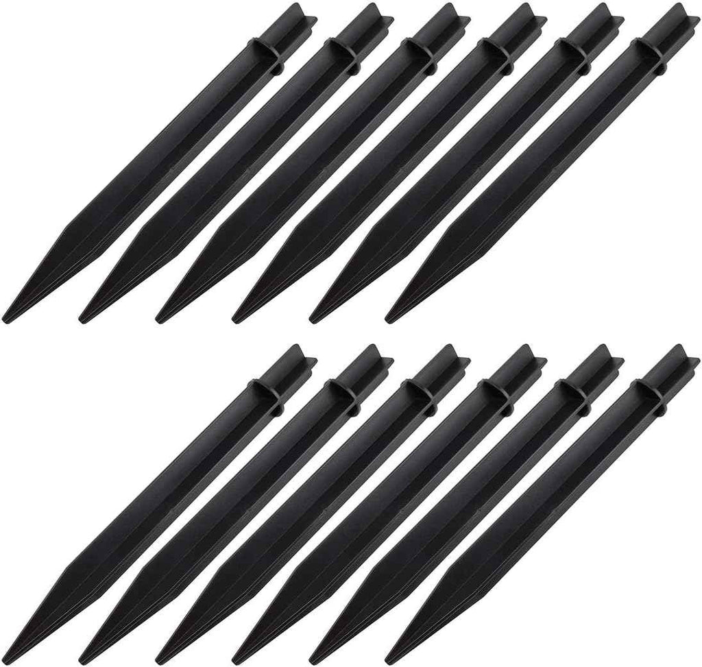 12 Pack Solar Light Replacement Stakes - Plastic Ground Spikes, Universal Path & Christmas Lights Replacement, Yard & Garden Outdoor Ground Decorations