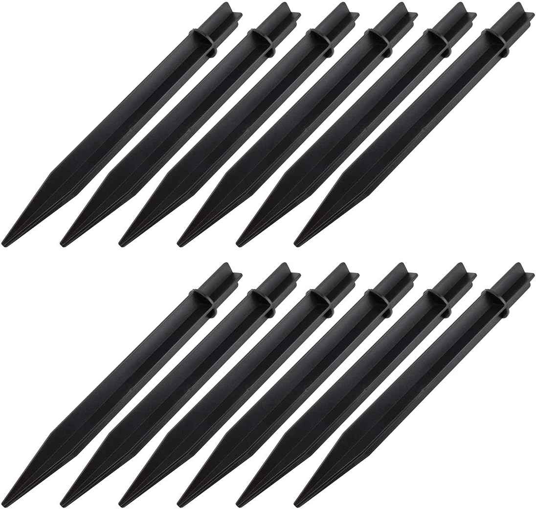 12 Pack Solar Light Replacement Stakes - Plastic Ground Spikes, Universal Path & Christmas Lights Replacement, Yard & Garden Outdoor Ground Decorations