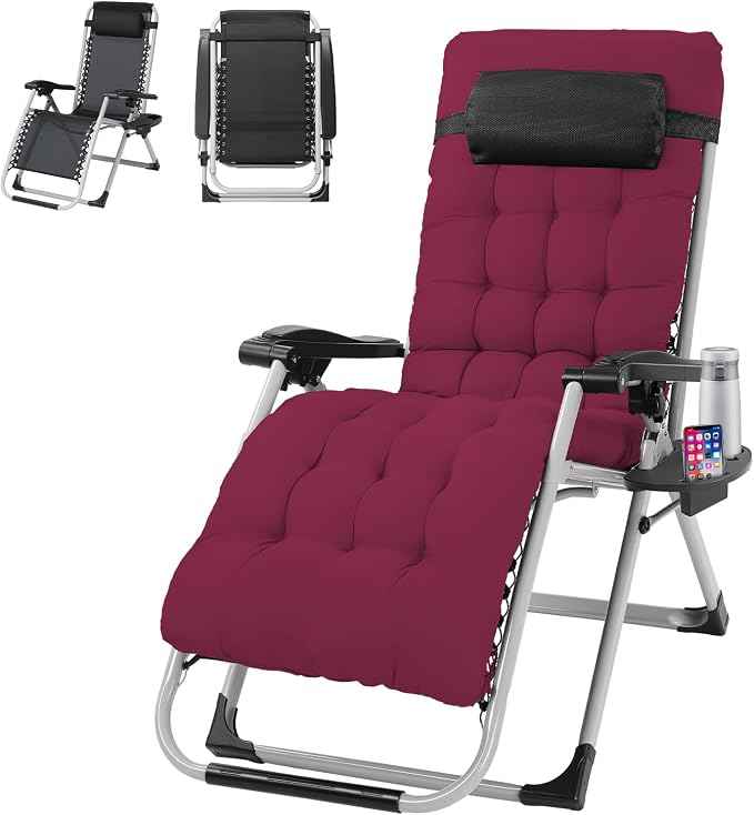 VINGLI Padded Zero Gravity Chair, Lounge Chair