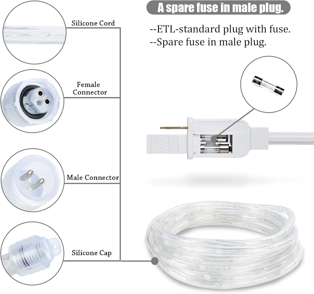 Vigdur Outdoor Rope Lights, 18FT Color Changing Rope Lights with Remote | 216 LEDs, Connectable And Flexible Clear Tube, Ip65 Waterproof, Outdoor Lights for Patios Gardens Parties And Christmas Décor