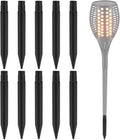 10Pcs 8.26 Inch Solar Light Spikes Fit Round Pole of 0.83" Inside Diameter | ABS Plastic Ground Spikes Replacement Stakes for Solar Pathway Lamp Torch Lights Garden Lights