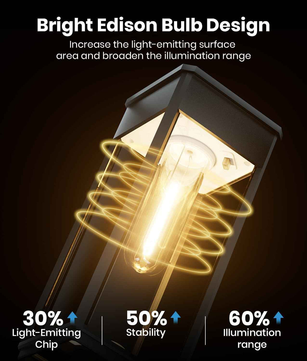 ALFIOT Solar Pathway Lights Outdoor, 8 Pack Bright Solar Lights Outdoor, Auto On/Off, IP65 Waterproof Solar Garden Lights Solar Powered Landscape Lighting for Yard Patio Walkway Driveway Pathway