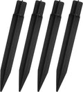 4 PCS Black 8.27 Inch Solar Light Stakes | Spikes Plastic Pathway Stakes, LED Light Ground Spikes, Garden Decoration