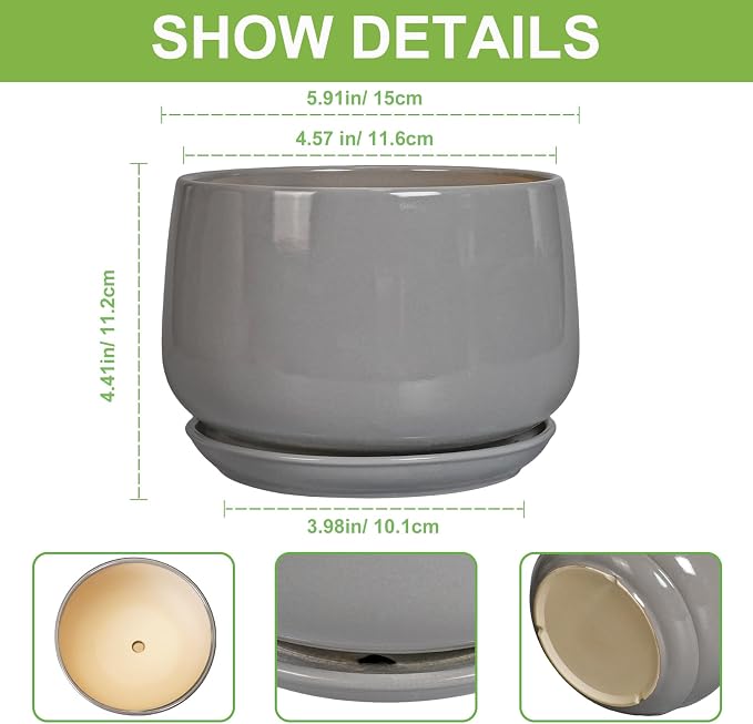 G EPGardening Ceramic Pot for Plants - Image 3