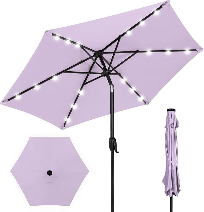 Best Choice Products 7.5ft Outdoor Solar Market Table Patio Umbrella by BestChoiceProducts