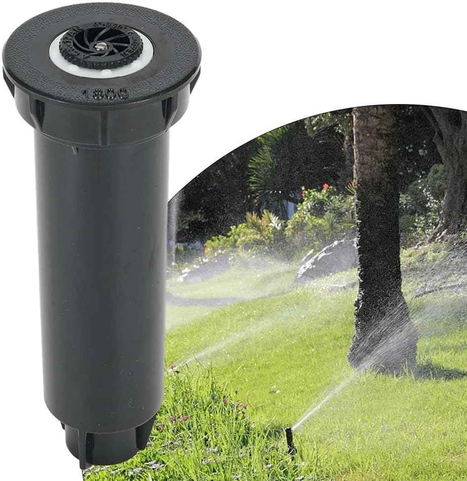 Up Sprinkler for Buried Lawn Irrigation with Adjustable Spray Range 2.-5m, Half Inch Thread Garden Hose Connector, 360 Degree Watering System
