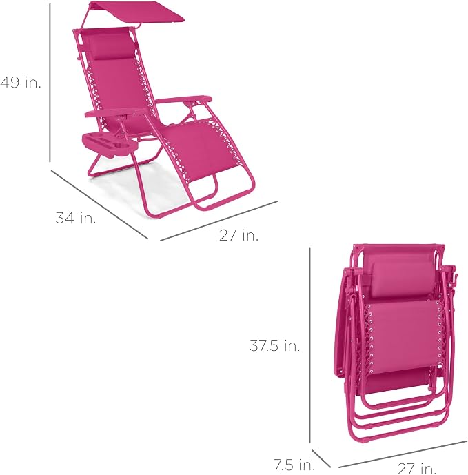 Best Choice Products Folding Zero Gravity Outdoor Recliner Patio Lounge Chair - Image 2