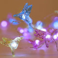 WSgift Hummingbird Decorative String Lights, 13.85 Ft 40 Cool White LED Weatherproof Battery Operated 8 Modes Spring Fairy Lights for Holiday Parties Bedrooms Weddings Gardens with Remote and Timer