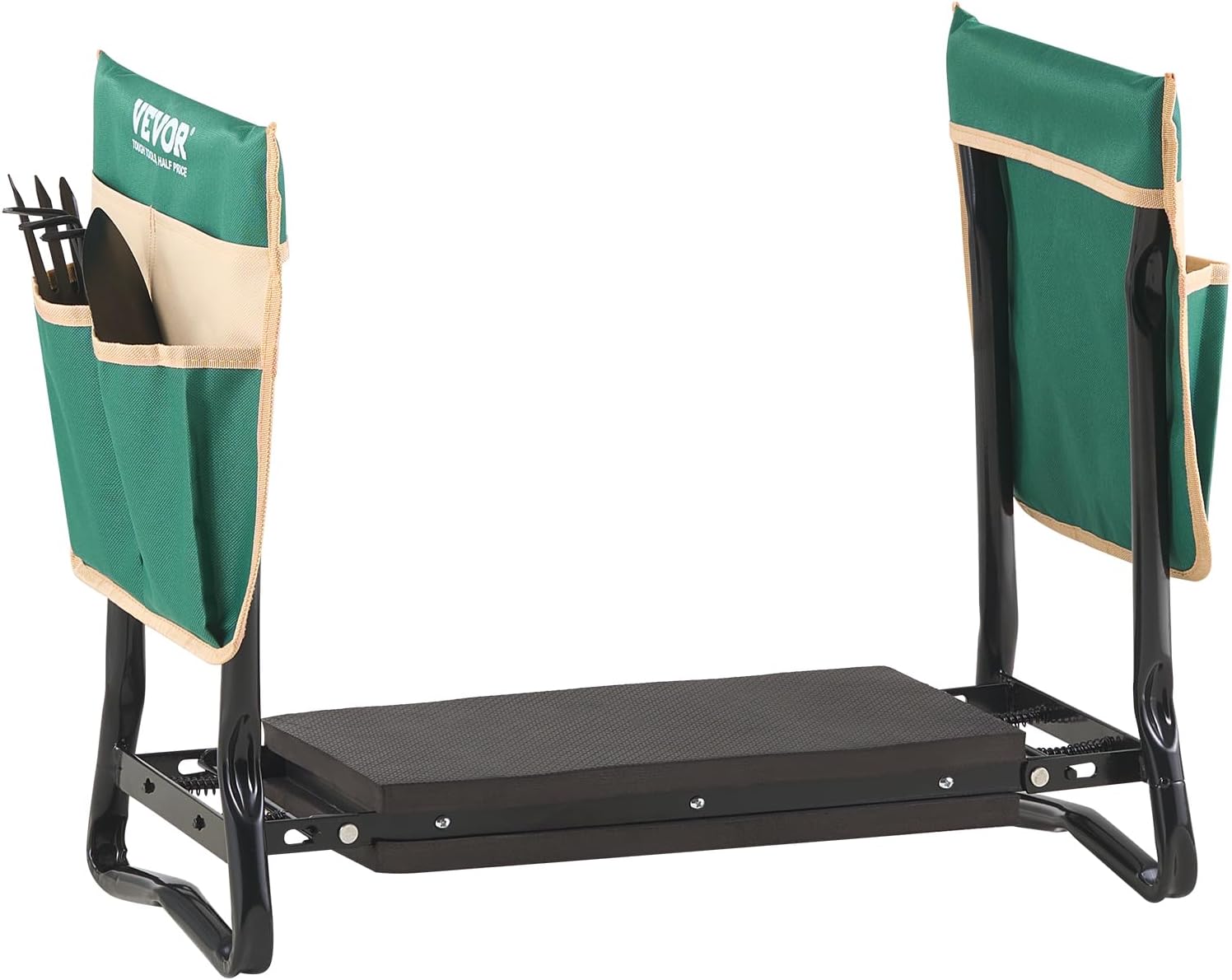 VEVOR Garden Kneeler and Seat Heavy Duty, Kneeling Bench for Gardening | Garden Stool with 8'' EVA Kneeling Pad and 2 Tool Bags, Garden Chair, Relieve Knee & Back Pain, Great Gifts for Seniors
