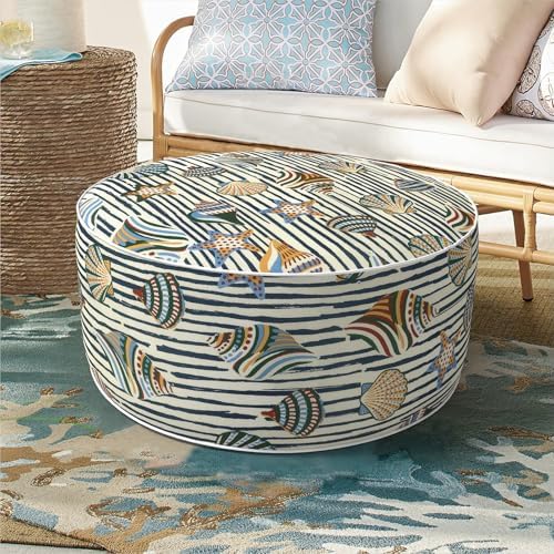 DYTXIII Inflatable Ottoman Stool D21 xH9 for Outdoor/Indoor Use, Water