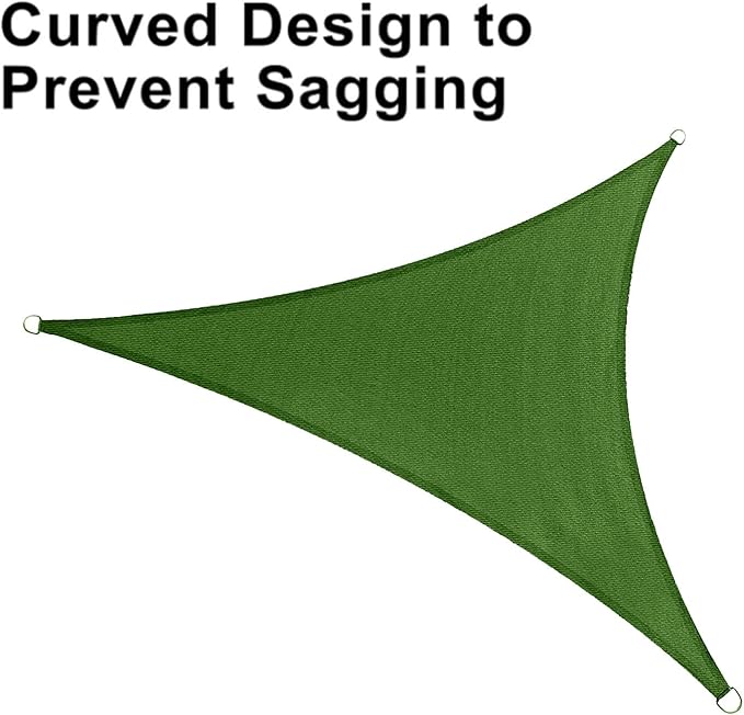 LOVE STORY Custom Size 7'x10'x12.2' Piquant Green Sun Shade Sail Right Triangle - Image 6