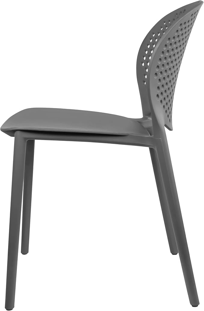 2xhome Set of 4 Patio Dining Chairs | Modern Stackable Outdoor Pool Side Chair - Image 7