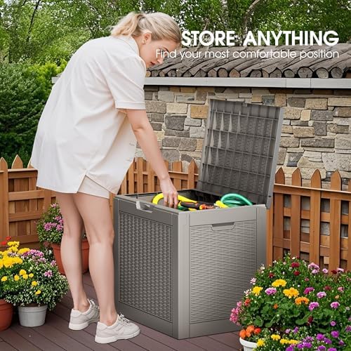 KAMABOKO 31 Gallon Outdoor Storage Box Waterproof Deck Box for Patio