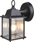 Outdoor Porch Light for House E26 Aluminum Glass, Black, 1 Pack | IP65 Waterproof Outdoor Wall Light Fixture, E26 Base 60W Max Exterior Wall Lantern Sconce for Front Door, ETL UL CSA Listed