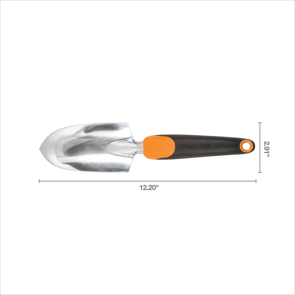 Fiskars Ergo Garden Trowel, Heavy Duty Hand Tool for Digging and Planting | Heavy-Duty Cast Aluminum Rust Resistant Head, Ergonomic Comfort Grip Handle, Hang Hole for Easy Storage, Yard Beds and Pots