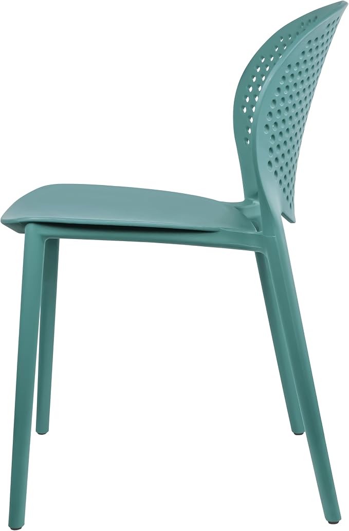 2xhome Modern Pool Patio Chair, Stackable Dining Side Chair - Image 9