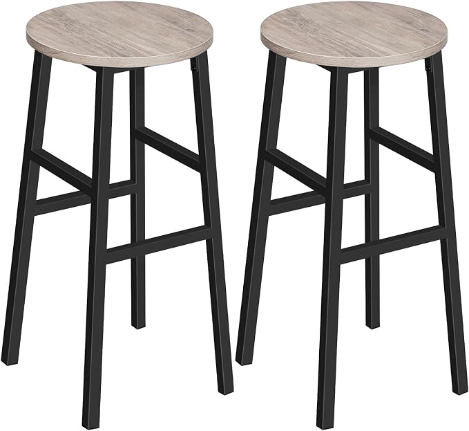 Bar Stools, 28 Inch Kitchen Breakfast Bar Stools, Industrial Stools, Easy by MAHANCRIS