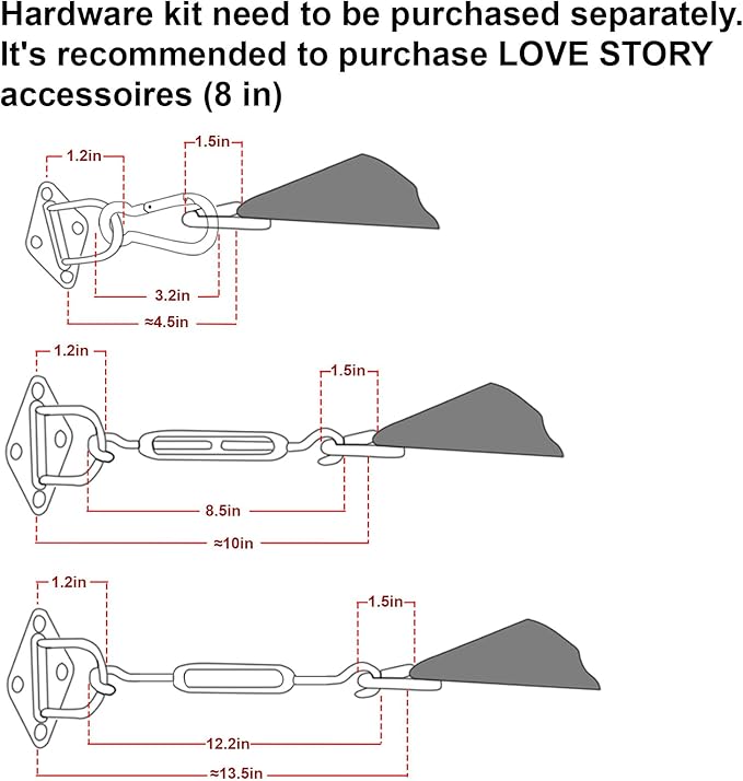 LOVE STORY Custom Size 17'x24'x29.4' Sand Sun Shade Sail RRight Triangle - Image 3
