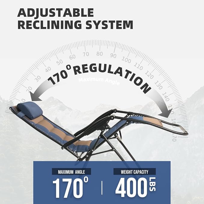Zero Gravity Chair Oversized Padded Recliner - Image 7