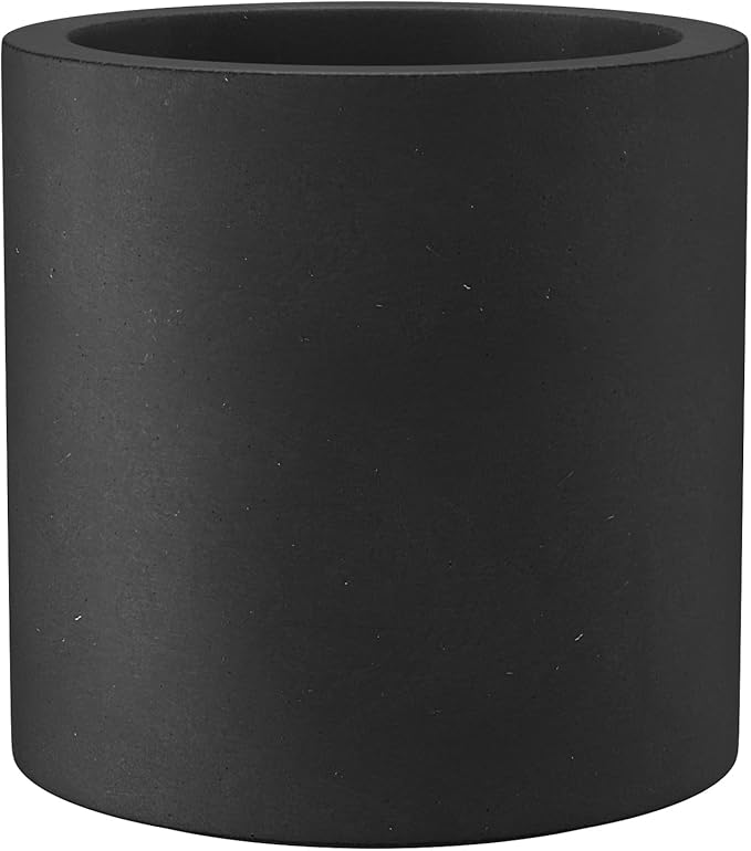Kante 9.8" Dia Round Concrete Planter, Modern Style Large Cylindrical Plant Pot by Kante