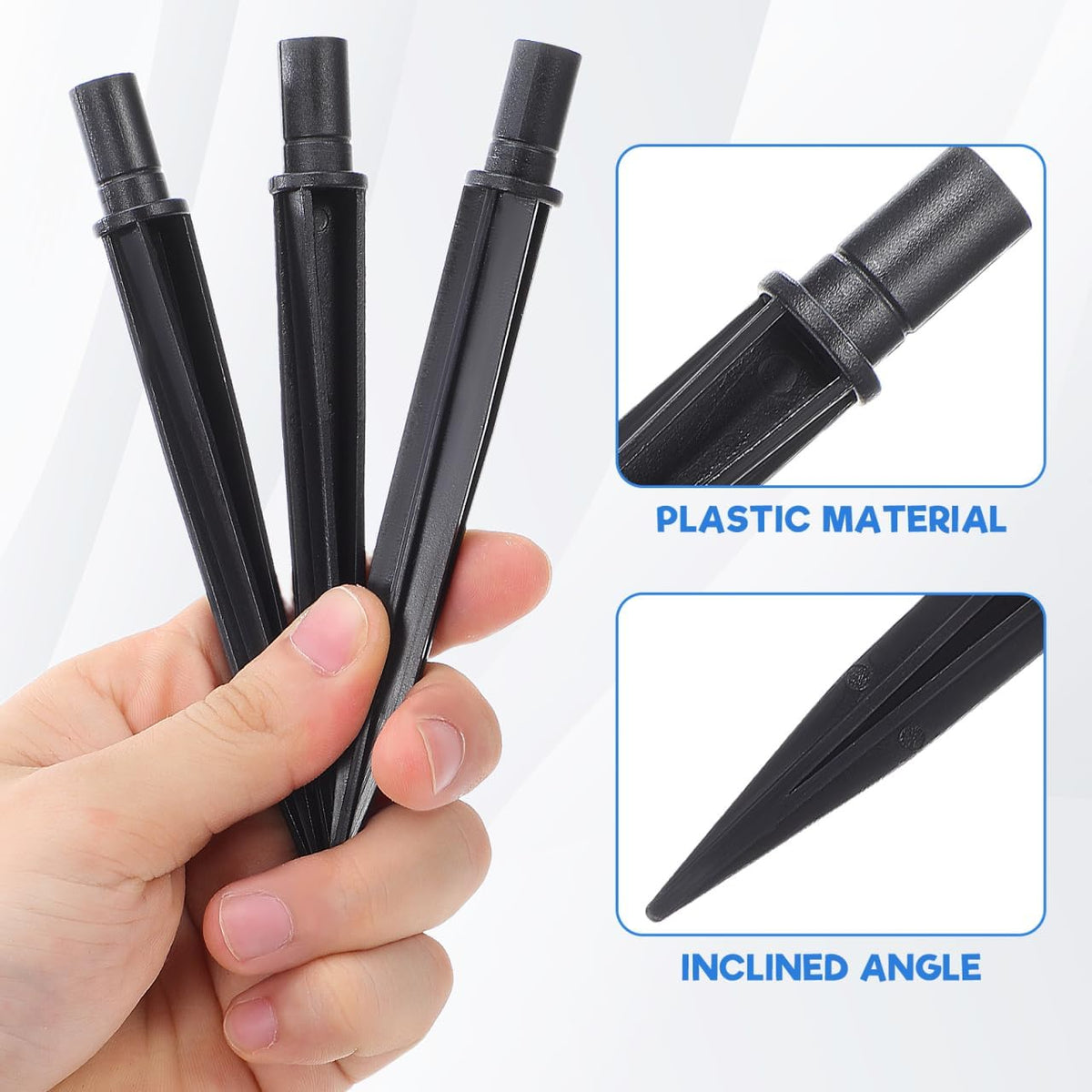 Angoily 25pcs Solar Light Stakes, 5.5X0.55inch Ground Spikes Light Replacement Stakes, Halloween for Garden Lighting Landscape Yard Pathway Lamps Pole, Outdoor Lighting Accessories