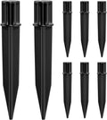 COXSENI Reinforced Ground Stakes, 0.75" x 5.12" for Solar Lights, 8 Pack | Heavy Duty ABS Plastic, Weather Resistant, Replacement Nails for Pathway, Garden, Torch & Landscape Lights