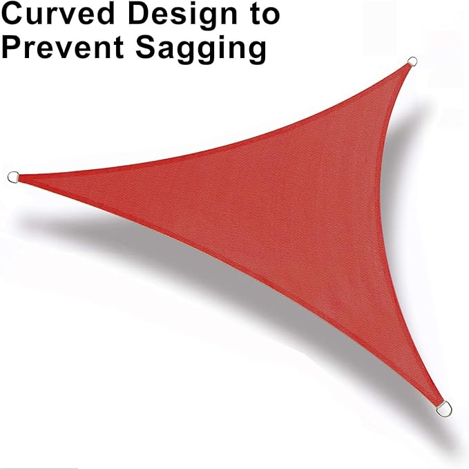 LOVE STORY Custom Size 10'x20'x22.4' Terra Red Sun Shade Sail Right Triangle - Image 6