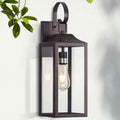 Large Bronze Outdoor Wall Lantern 19" Outside Lights for House | Exterior Light Fixture Oil-Rubbed Bronze, Industrial Wall Mount Farmhouse Wall Sconce Waterproof, Porch Lighting for Patio