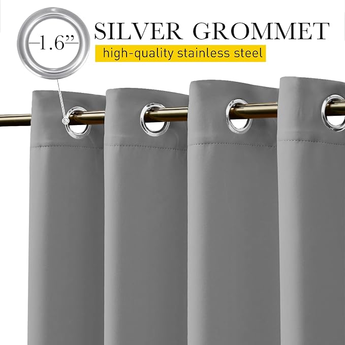 NICETOWN 2 Panels Weighted Outdoor Curtains - Image 4