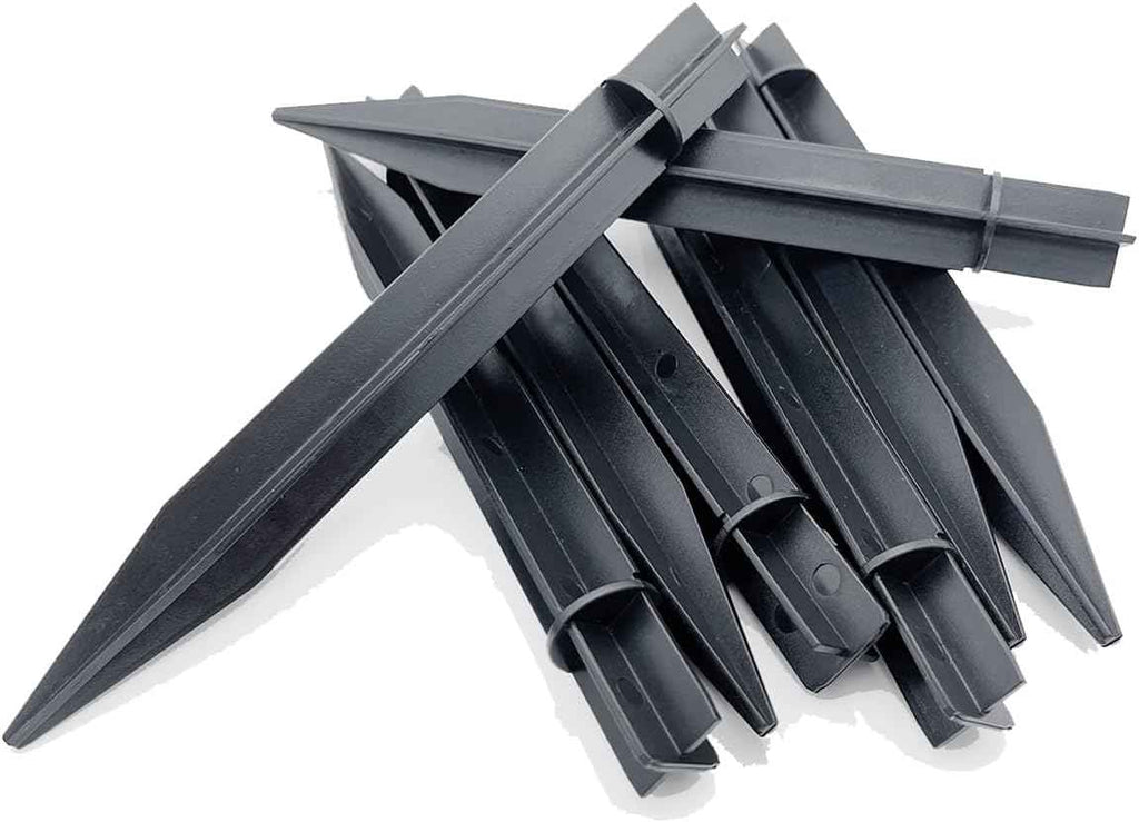 8pcs Landscape Light Stakes Plastic Ground Spikes ABS Ground Spikes Solar Lights Replacement Stakes Garden Lights Landscape Security Light 8.25 Inch