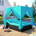 Wicker Metal Outdoor Pool Furniture by Merax